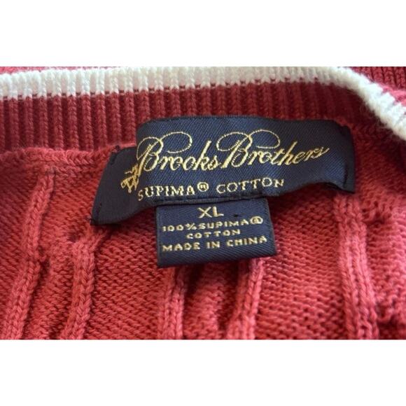 Brooks Brothers Supima Cotton XL Golf Vest Melon Country Club Golf Course Prep - Picture 5 of 5